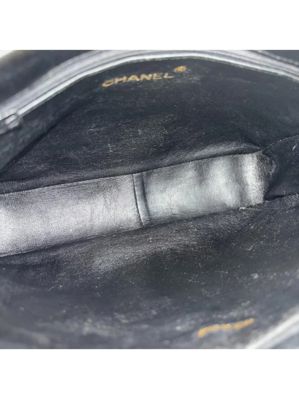 Chanel Stitch Lambskin Shoulder Bag Black